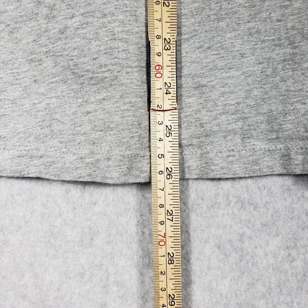 Nike Gray Swoosh Graphic Tee Shirt Womens Plus Size‎ 1X White Trim Heathered
